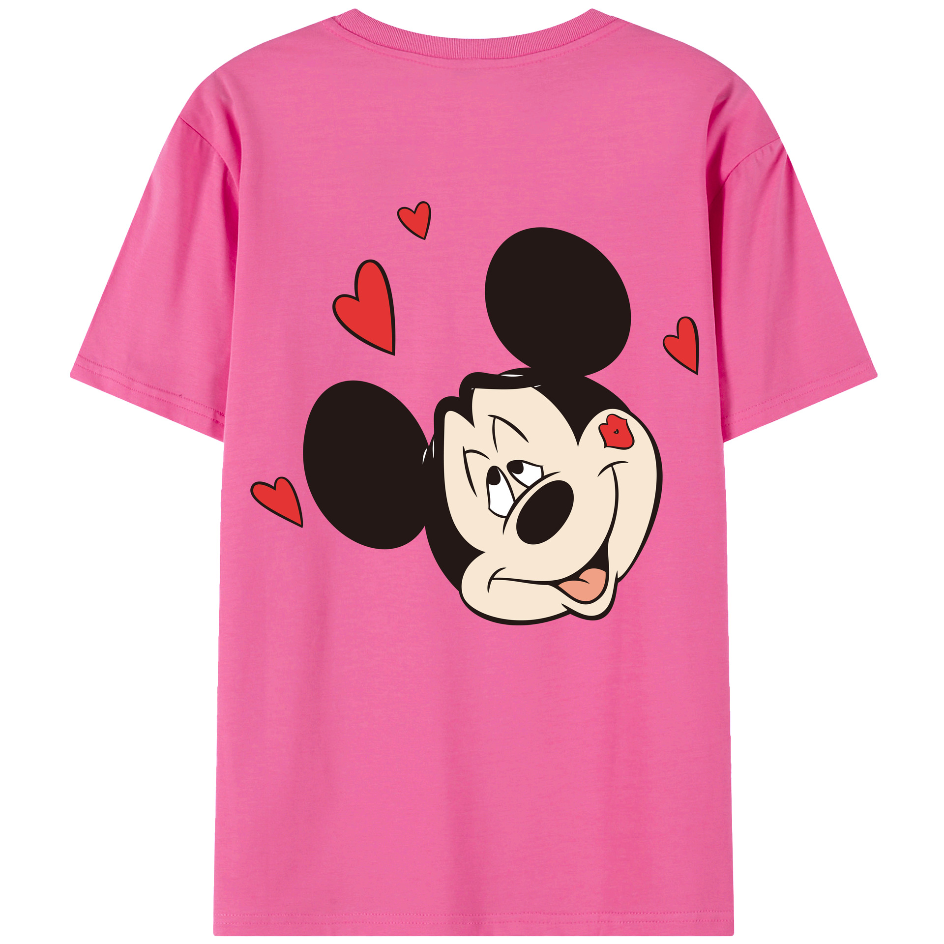 （画像用） ミッキーマウス Mickey Mouse レディース半袖Tシャツ(バックプリント)